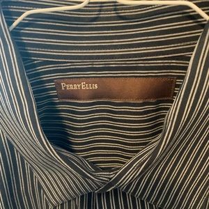 Perry Ellis Black and Brown Men’s Dress Shirt